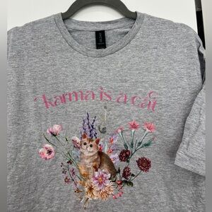 KARMA IS A CAT t shirt